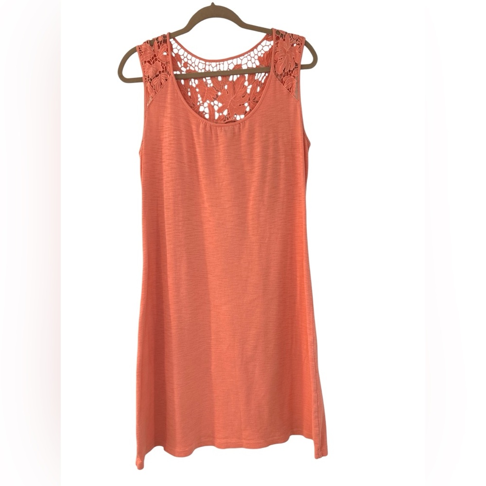 Tommy Bahama Coral Sleeveless Lace midi dress size Medium